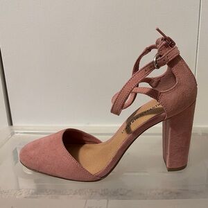 Christian Siriano Pink Ankle Strap Heels